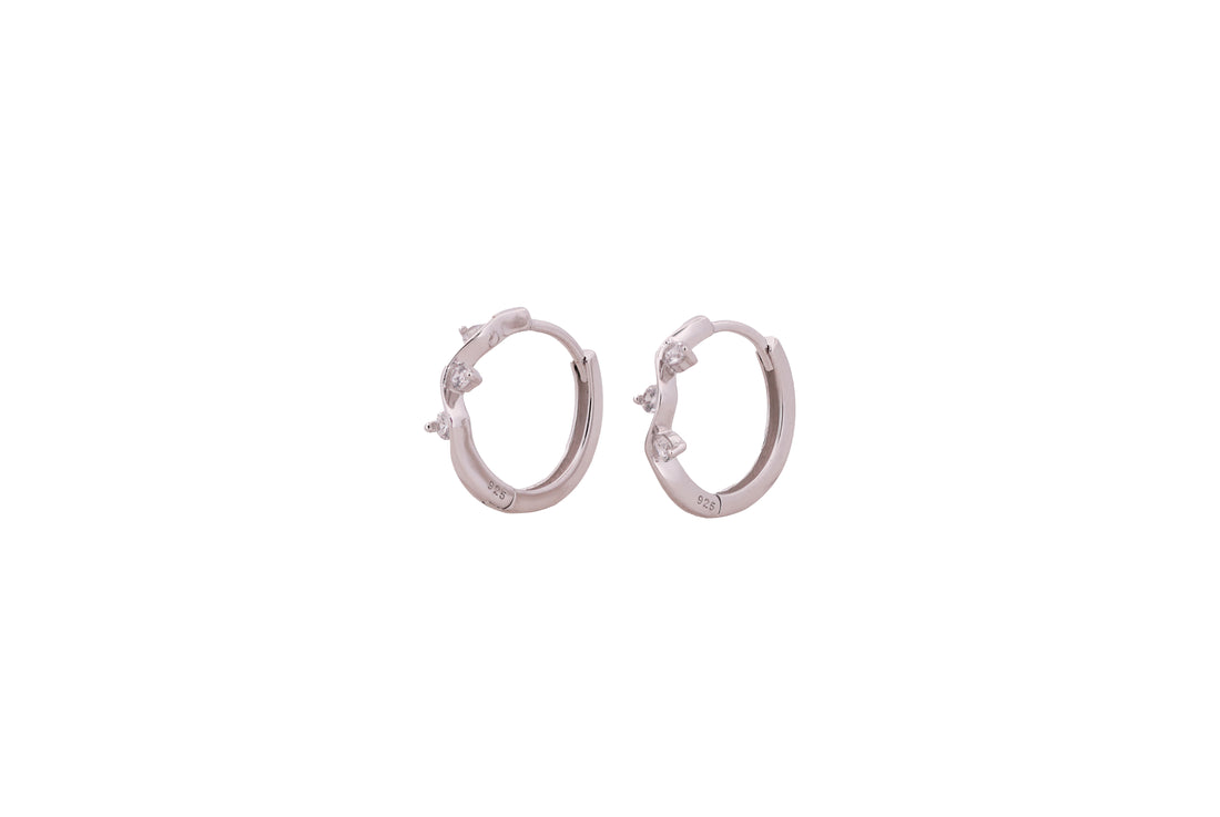 92.5 Sterling Silver Classic Minimalist Hoop Earrings 20628