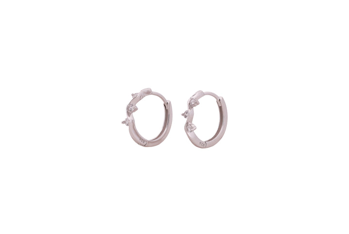 92.5 Sterling Silver Classic Minimalist Hoop Earrings 20628