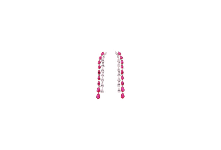 92.5 Sterling Silver Long Waterfall Drop Earrings 20645