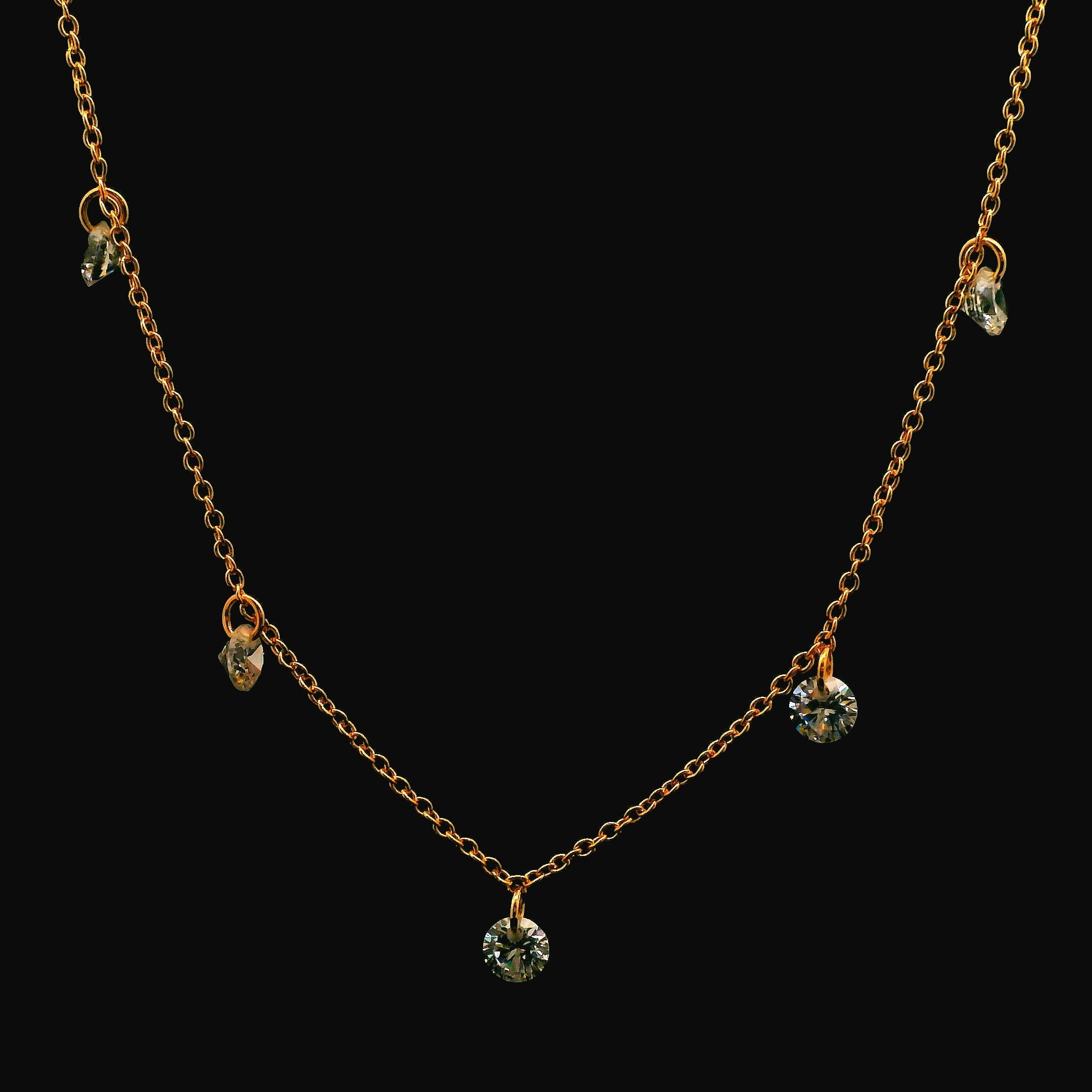 Zircon Chain Pendant Set 20893