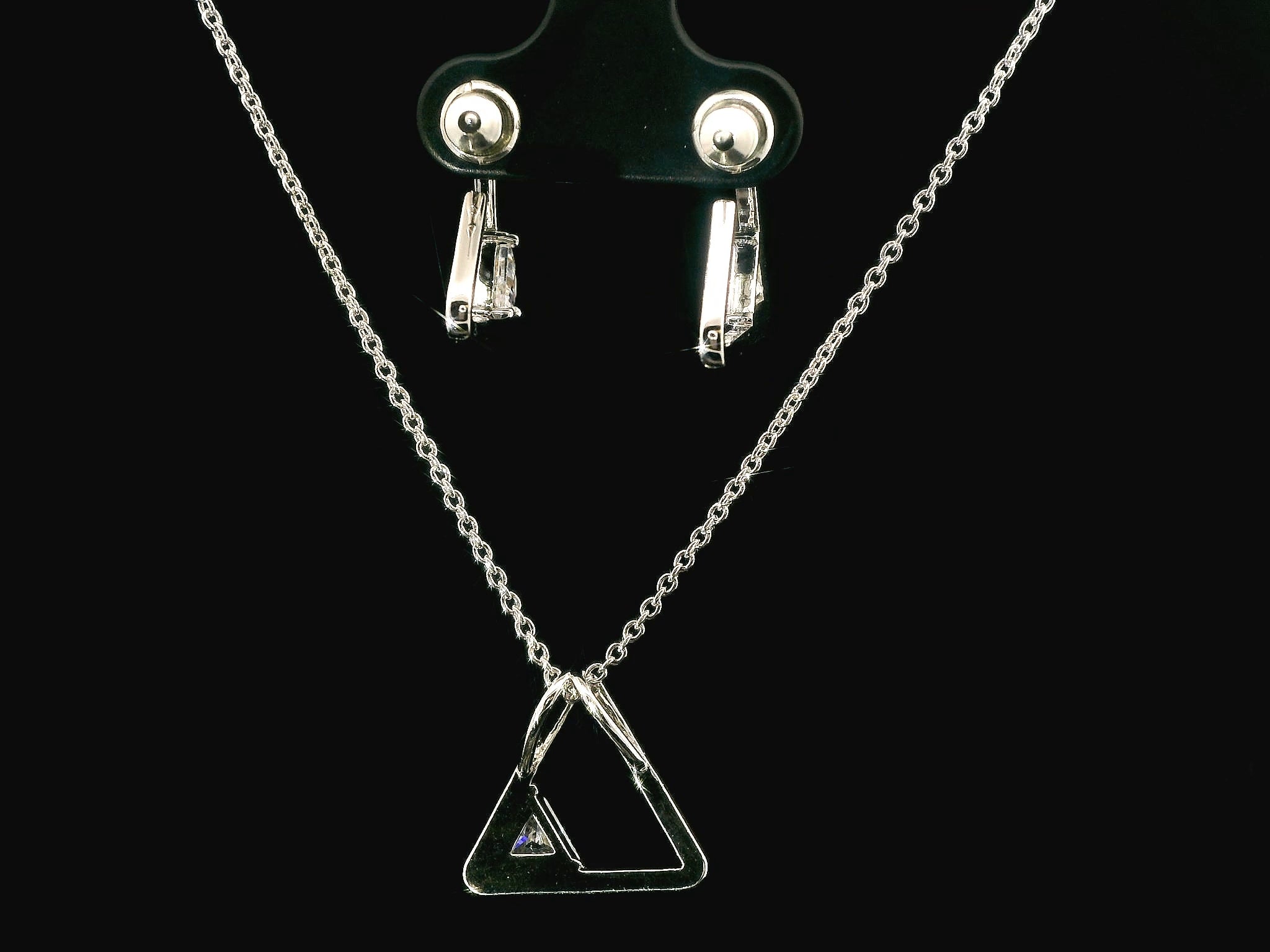 Zircon Chain Pendant Set  20896
