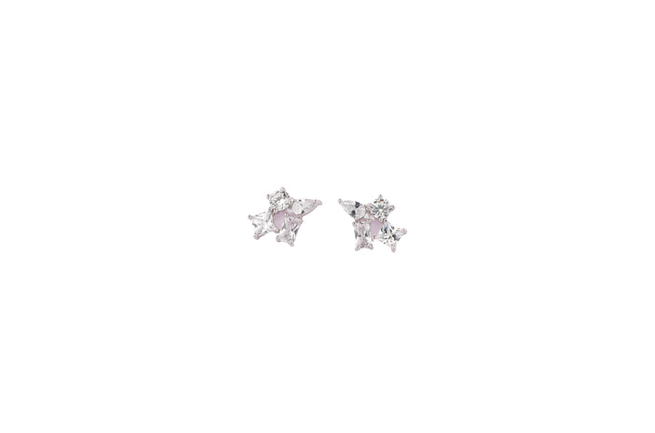 92.5 Sterling Silver Cluster stud Earrings 11175