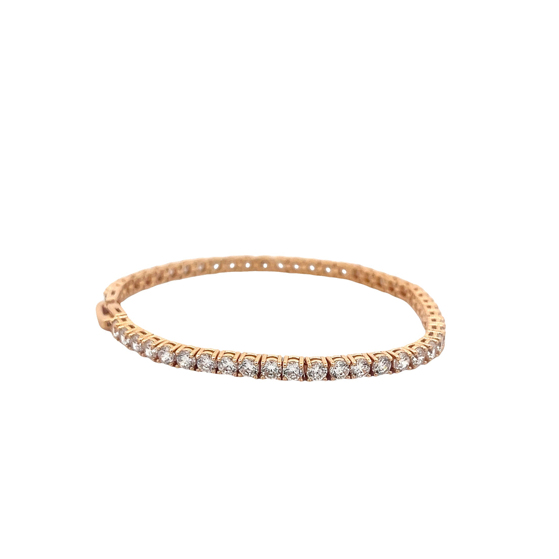 92.5 Sterling Silver Blush Gold Sparkle Bracelet 25263