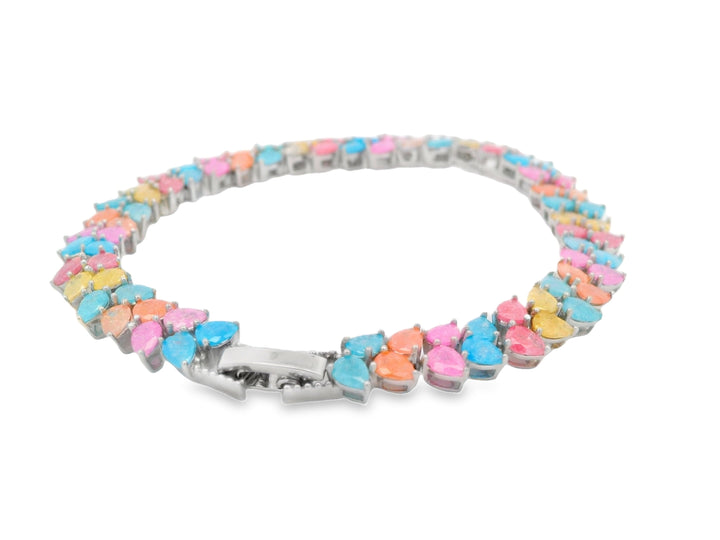 92.5 Sterling Silver Candy Crush Pear Bracelet  25264