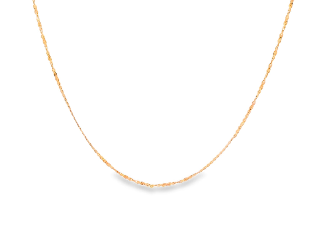 92.5 Sterling Silver Fine Spiral Woven Chain 25467