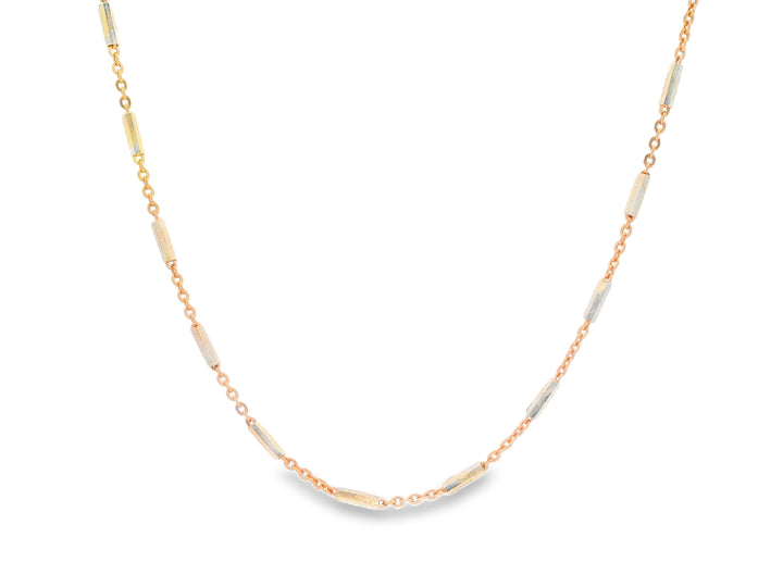 92.5 Sterling Silver Minimalist Tube Bar Chain 25472