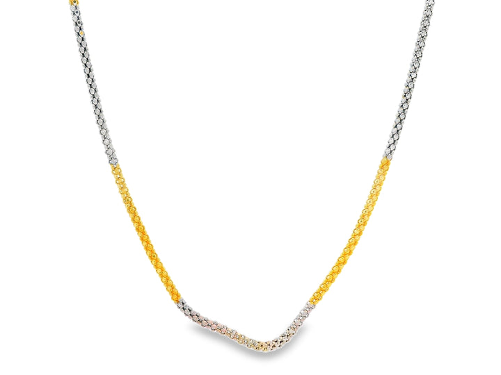 92.5 Sterling Silver Dual-Shade Sparkle Chain 25491