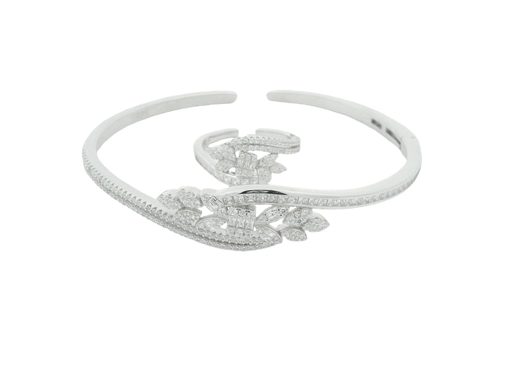 92.5 Sterling Silver Leafy Luxe Kada 25590