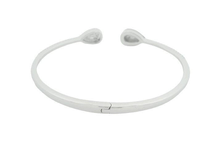 92.5 Sterling Silver Dual Charm Teardrop Kada 25693