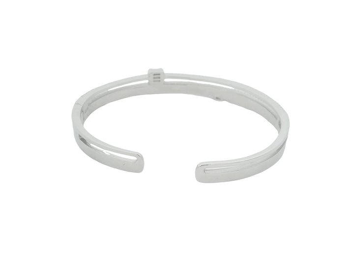 92.5 Sterling Silver Twin-Line Baguette Kada 25694