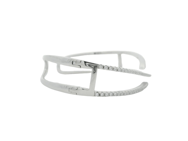 92.5 Sterling Silver Sculpted Spiral Kada 25698