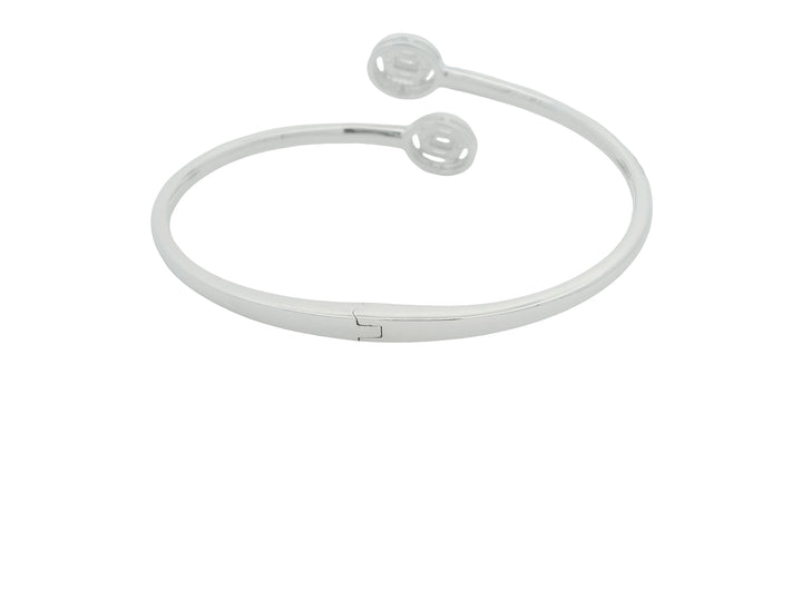 92.5 Sterling Silver Halo Crown Cuff Kada 25700