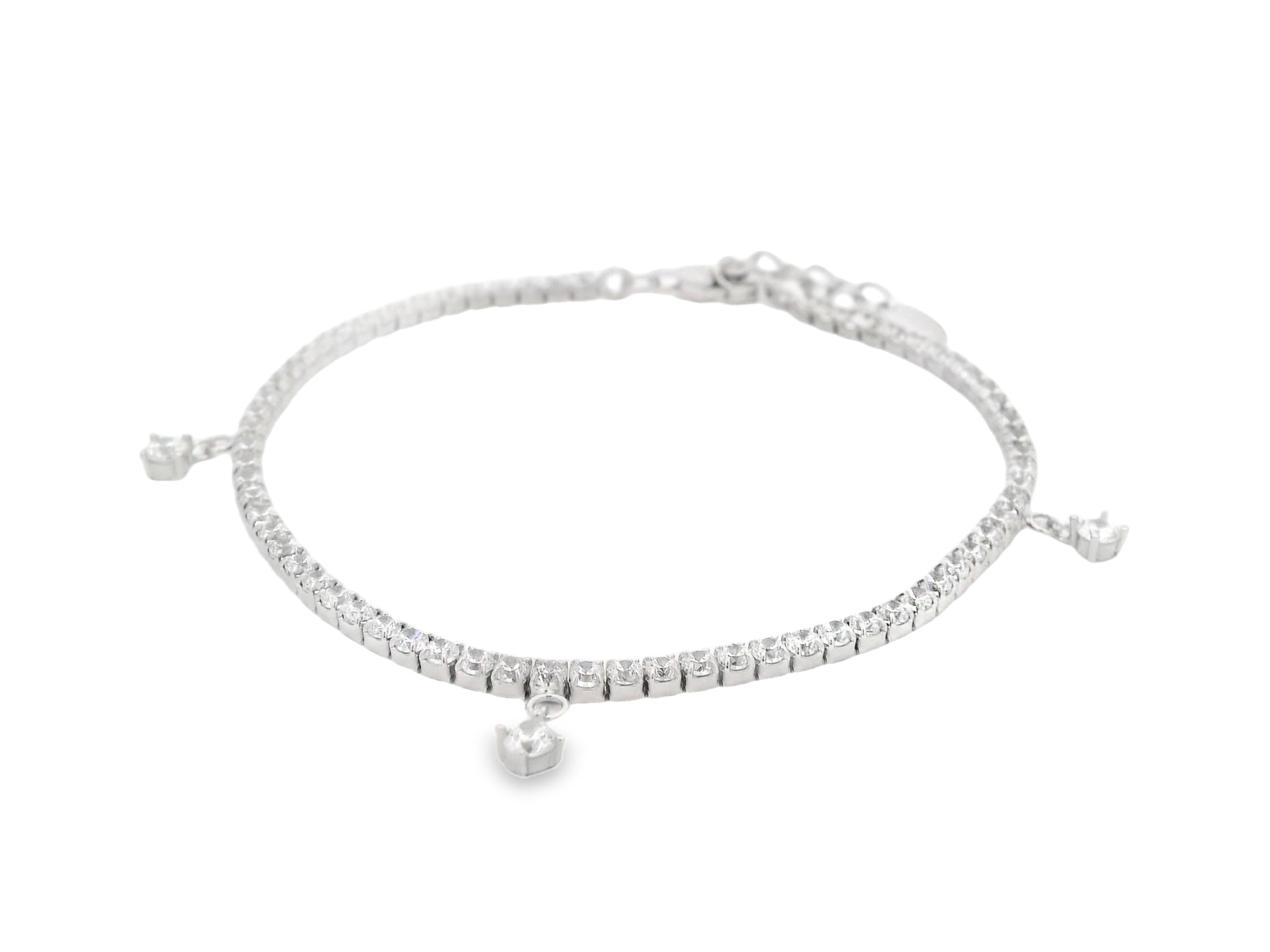 92.5 Sterling Silver  Eternal Spark Drop Bracelet 25884
