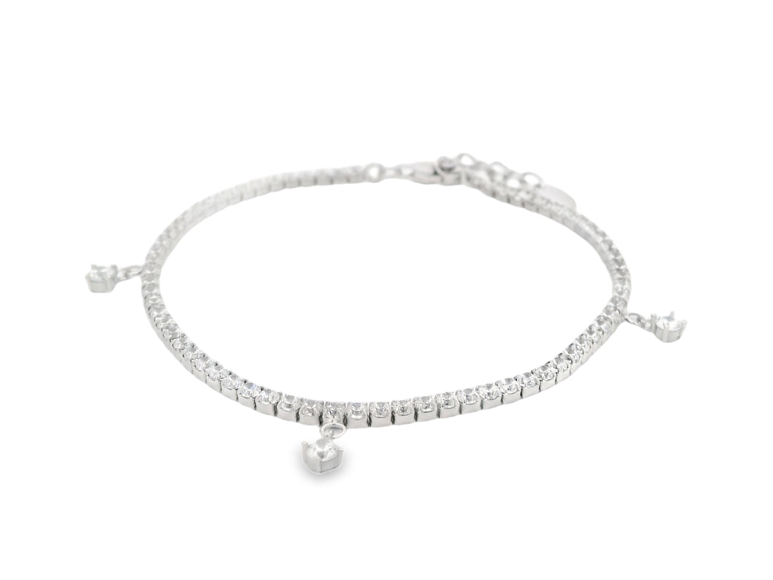 92.5 Sterling Silver  Eternal Spark Drop Bracelet 25884