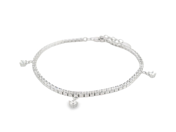 92.5 Sterling Silver  Eternal Spark Drop Bracelet 25884