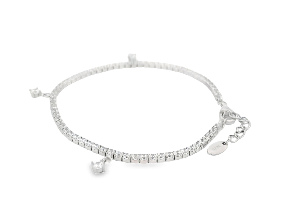 92.5 Sterling Silver  Eternal Spark Drop Bracelet 25884