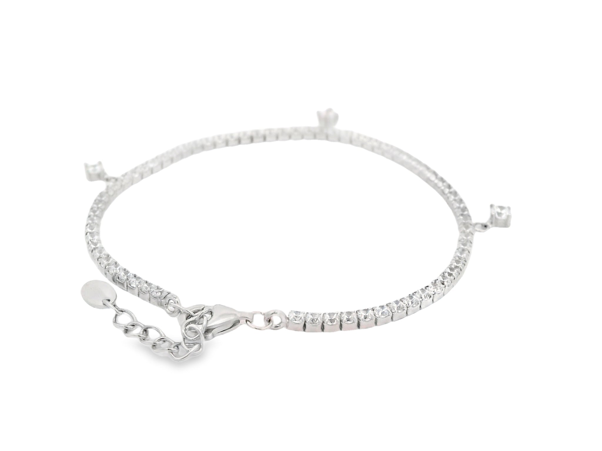 92.5 Sterling Silver  Eternal Spark Drop Bracelet 25884