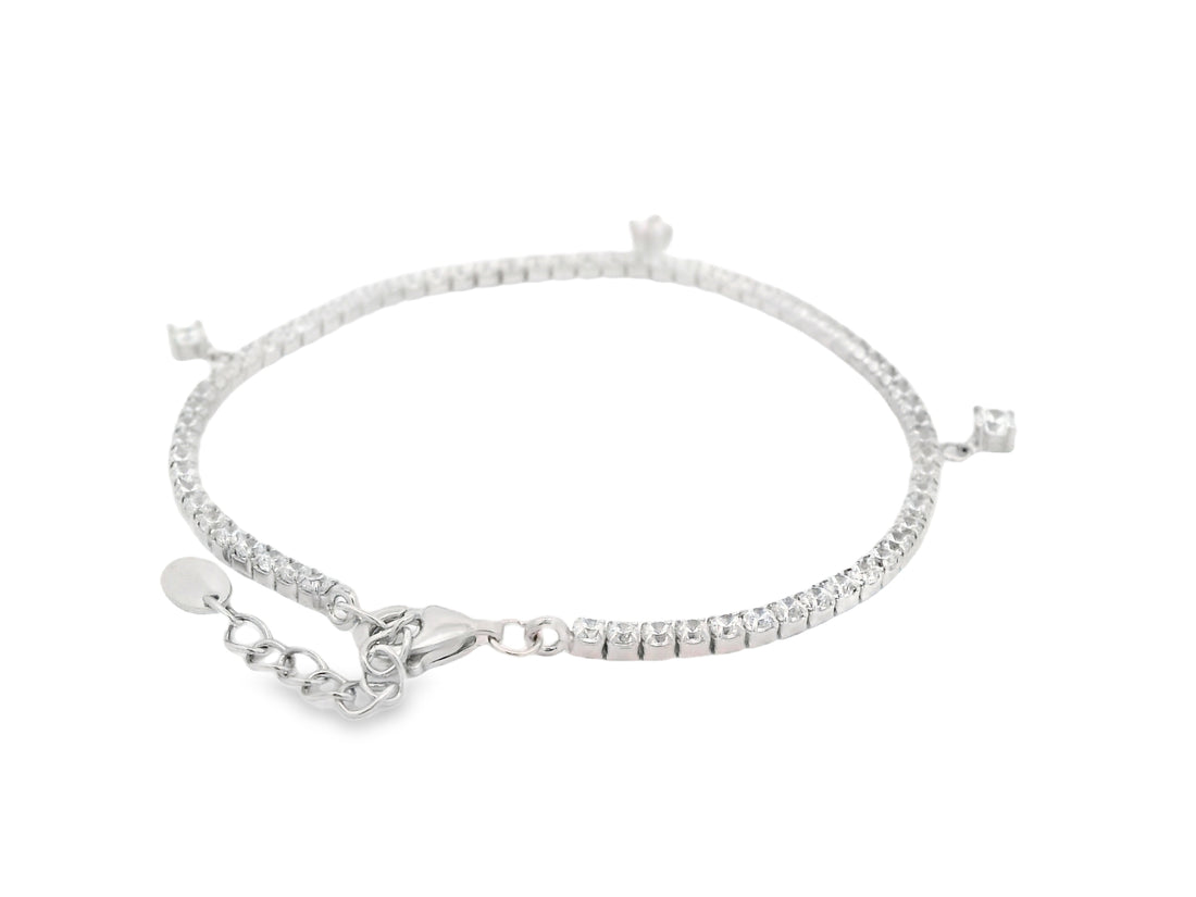 92.5 Sterling Silver  Eternal Spark Drop Bracelet 25884