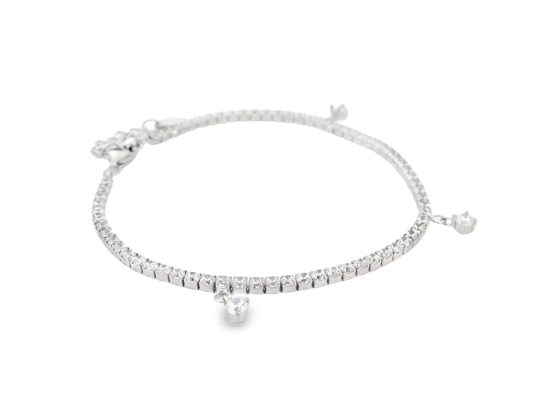 92.5 Sterling Silver  Eternal Spark Drop Bracelet 25884