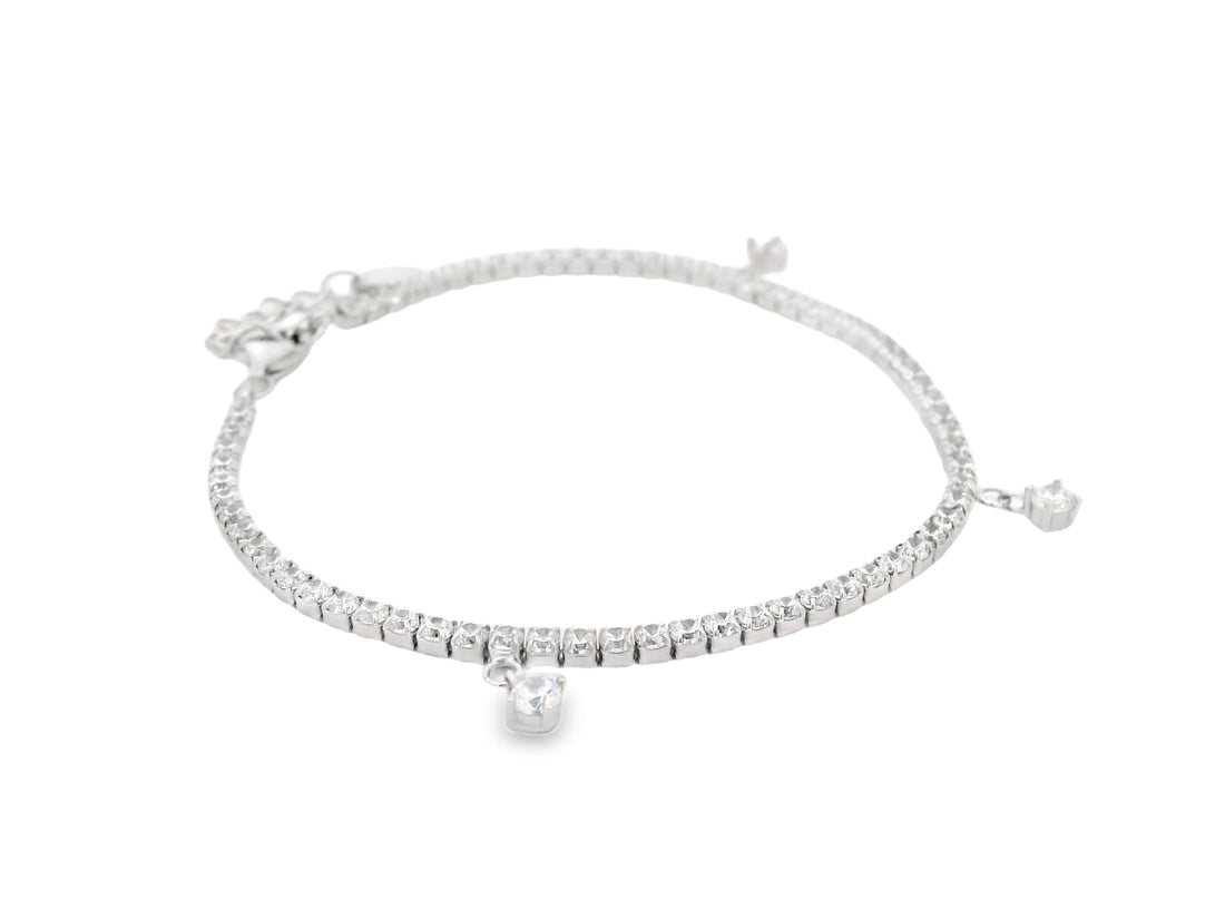 92.5 Sterling Silver  Eternal Spark Drop Bracelet 25884