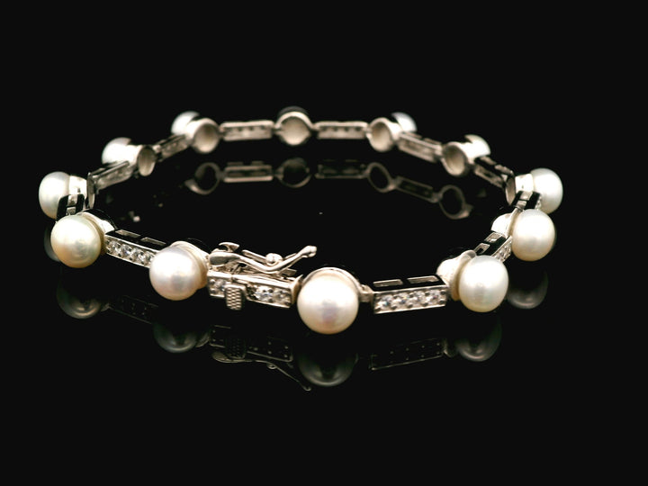 92.5 Sterling Silver Pearl Royale Bracelet 27226