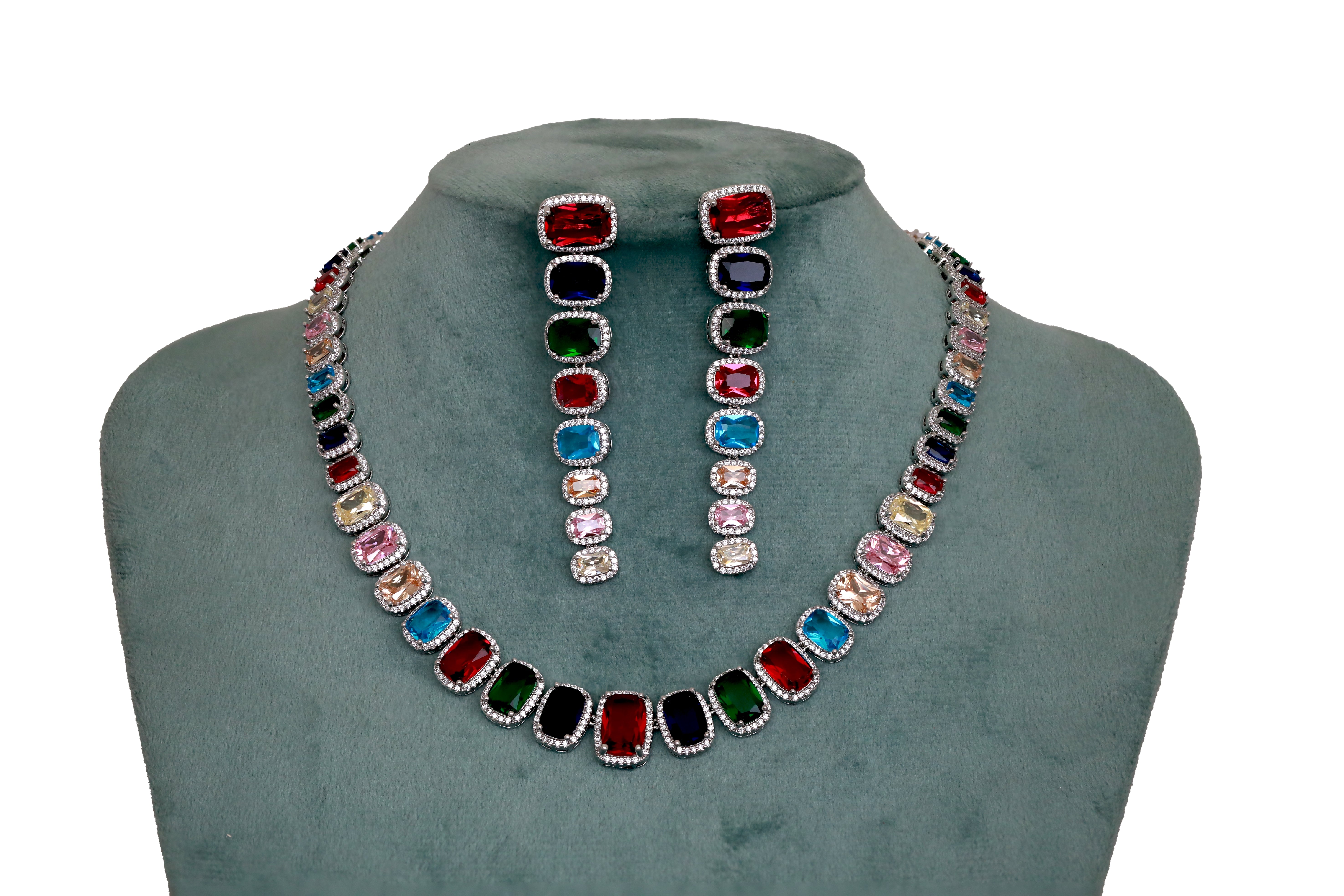 Zircon Royal Radiance Necklace Set 2987