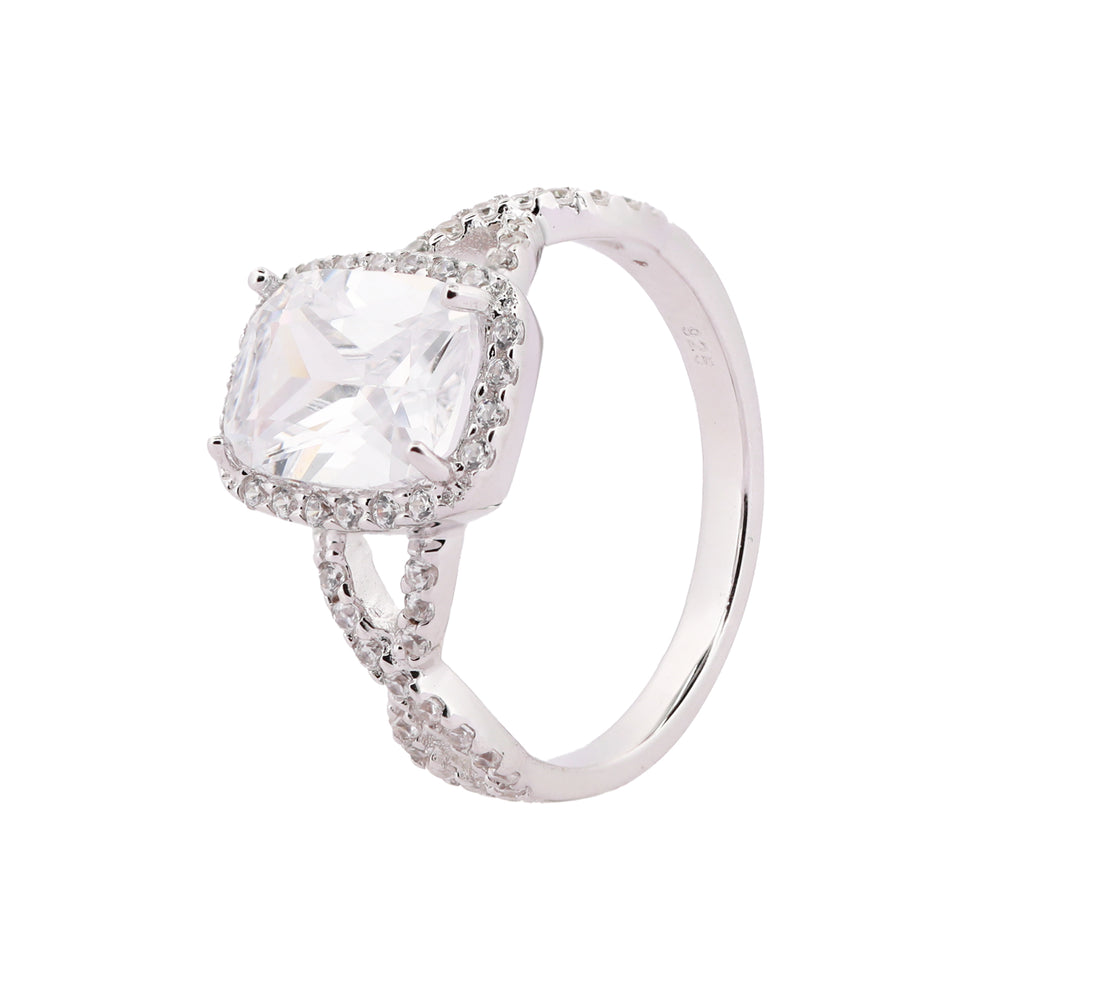 92.5 Sterling Silver Split Band Finger Ring 9594