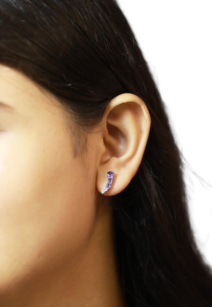 92.5 Sterling Silver Ear Climbers Earrings 11232