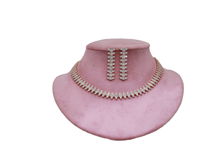 Zircon Modern Choker Necklace Set  4500