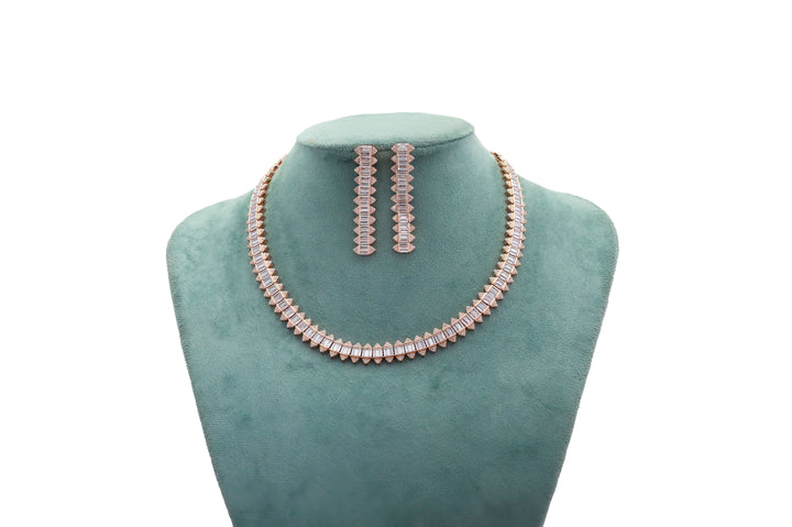Zircon Art Deco Collar Necklace Set 4544