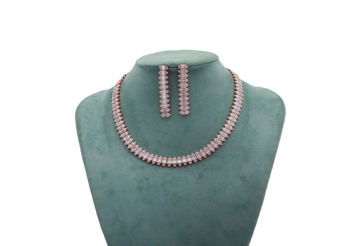 Zircon Art Deco Collar Necklace Set 4544