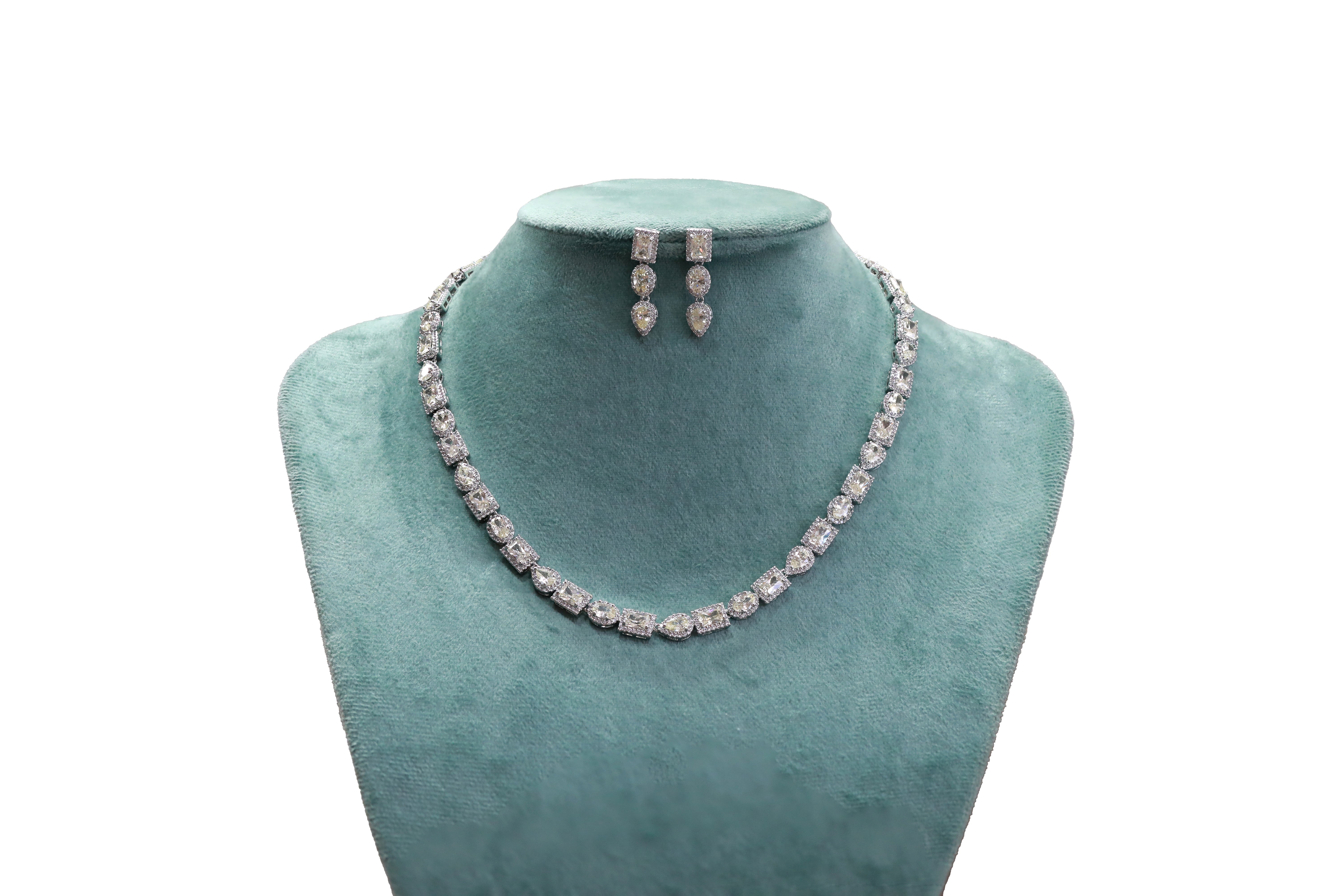 Zircon Modern Maharani Charm Necklace Set  4653