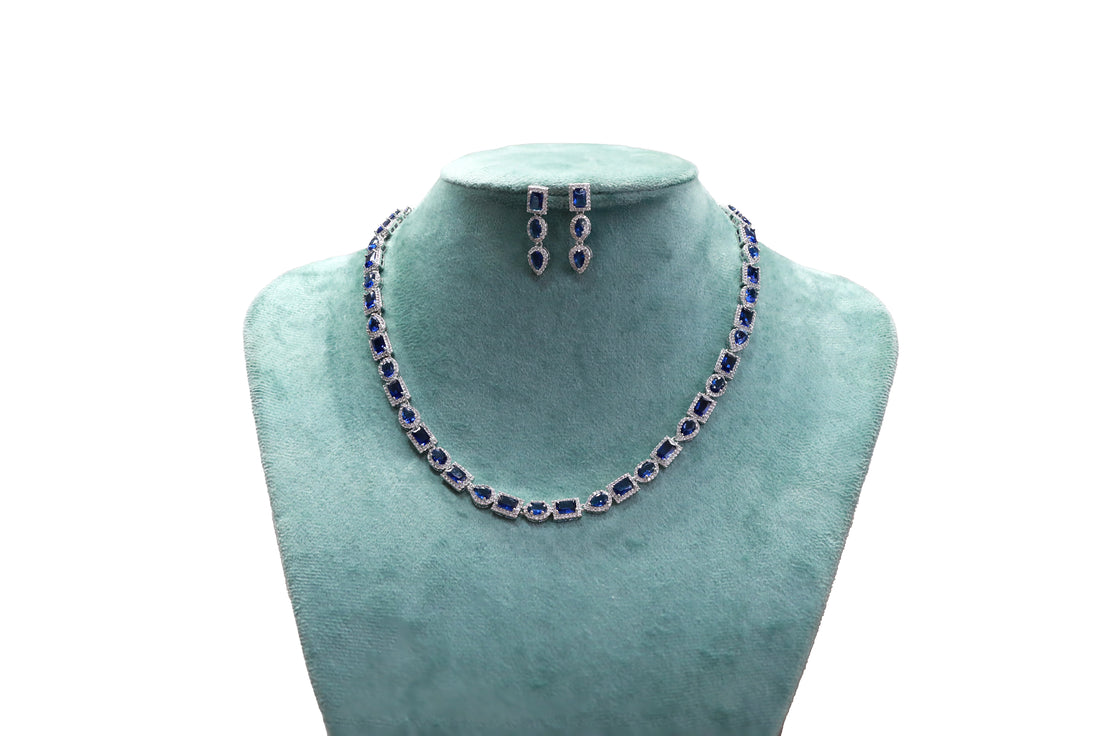 Zircon Modern Maharani Charm Necklace Set  4653