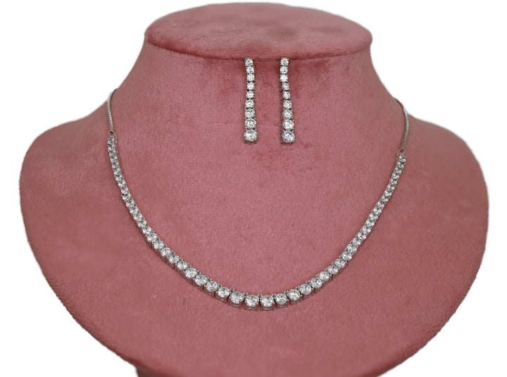 Zircon Luxury Line Necklace Set  4760