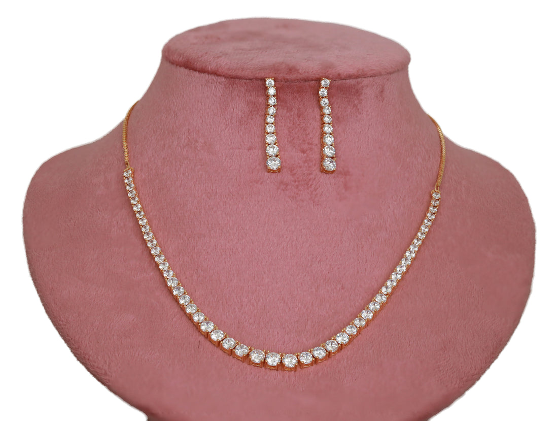 Zircon Luxury Line Necklace Set  4760