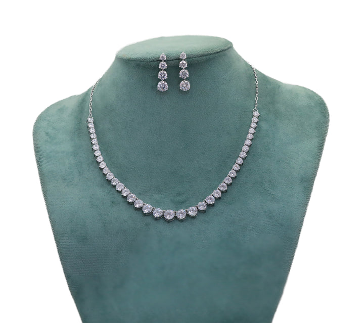 Zircon Classic Tapered  Necklace Set  4864