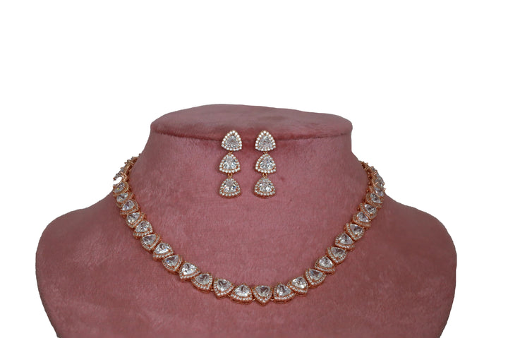 Zircon Trillion Gleam Necklace Set 4686