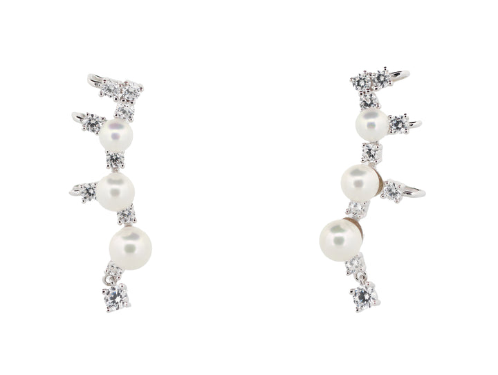 92.5 Sterling Silver Ear Climbers Earrings 15561