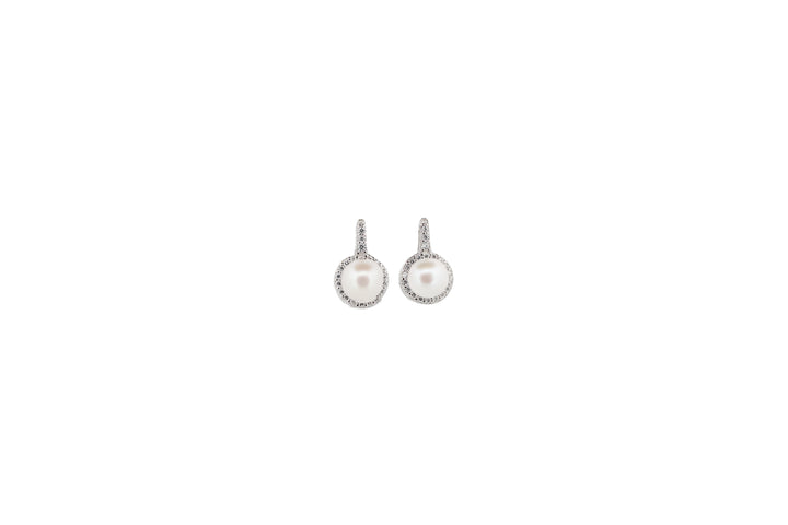 92.5 Sterling Silver Pearl Drop Earrings 15585