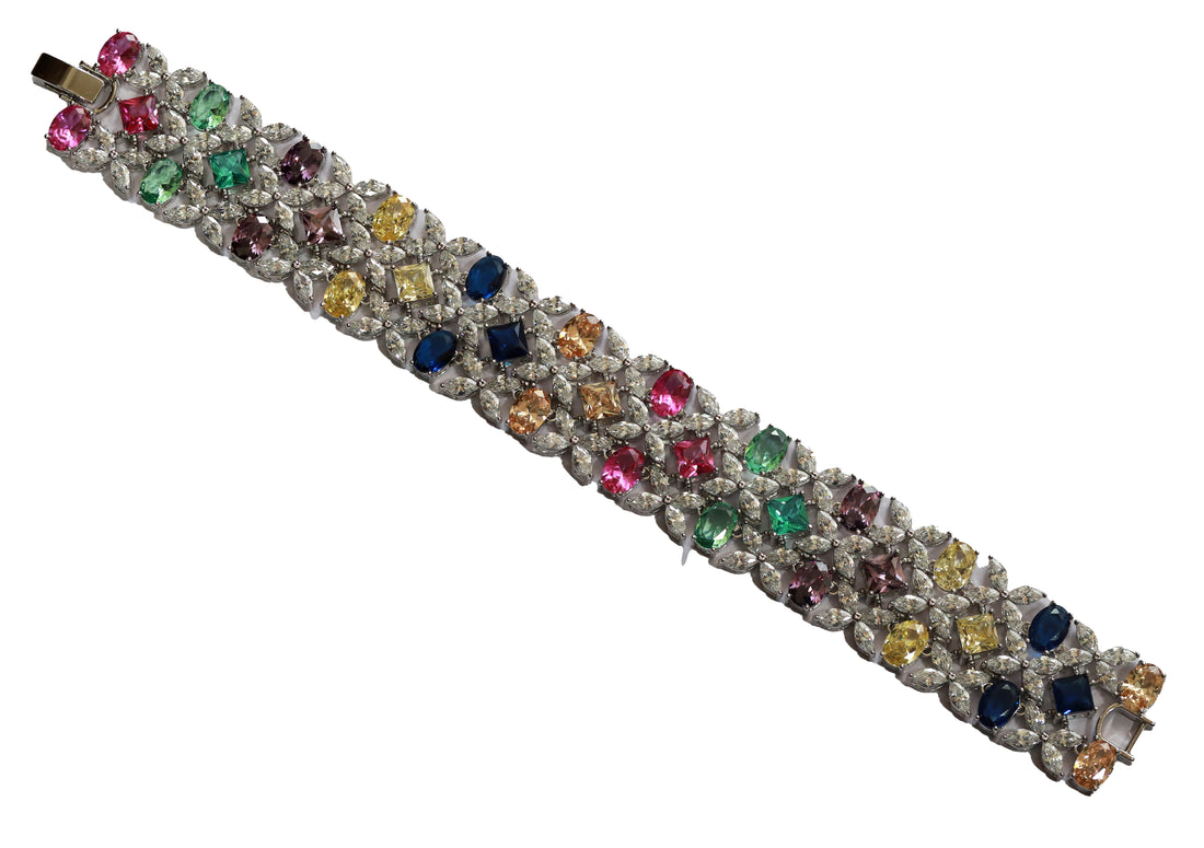 Zircon Grand Multi-colour Cluster Bracelet  5313
