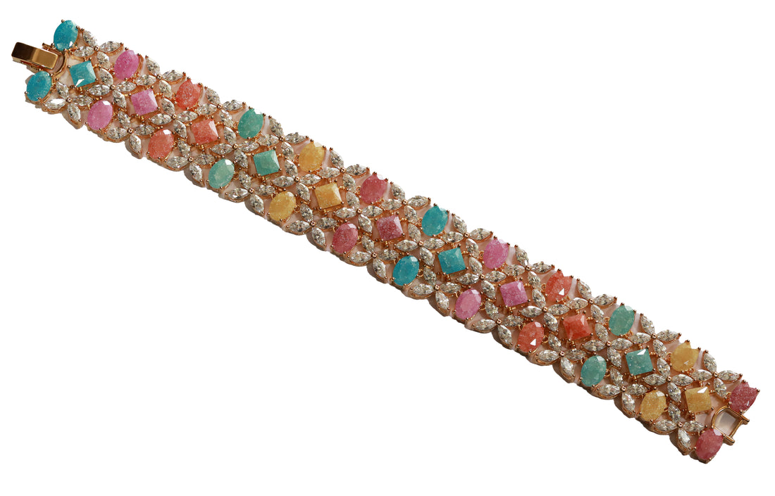 Zircon Grand Multi-colour Cluster Bracelet  5313