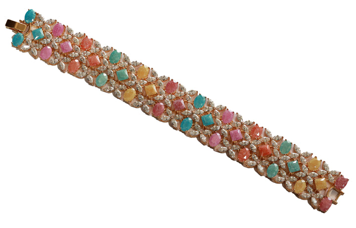 Zircon Grand Multi-colour Cluster Bracelet  5313