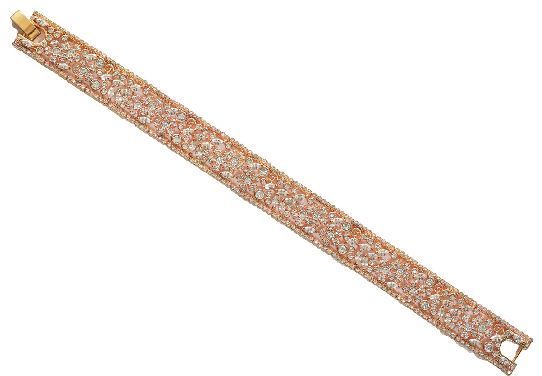 Zircon Crystal Bloom Cuff Bracelet 5316