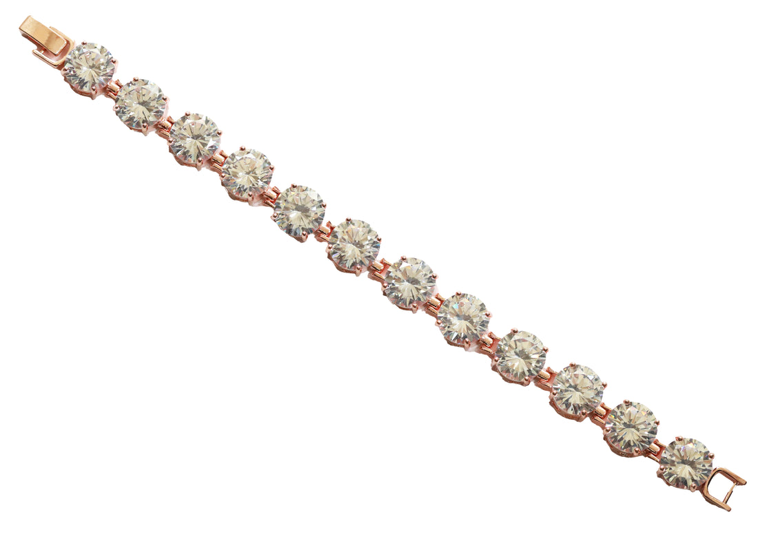 Zircon Round-Cut Line Bracelet 5420