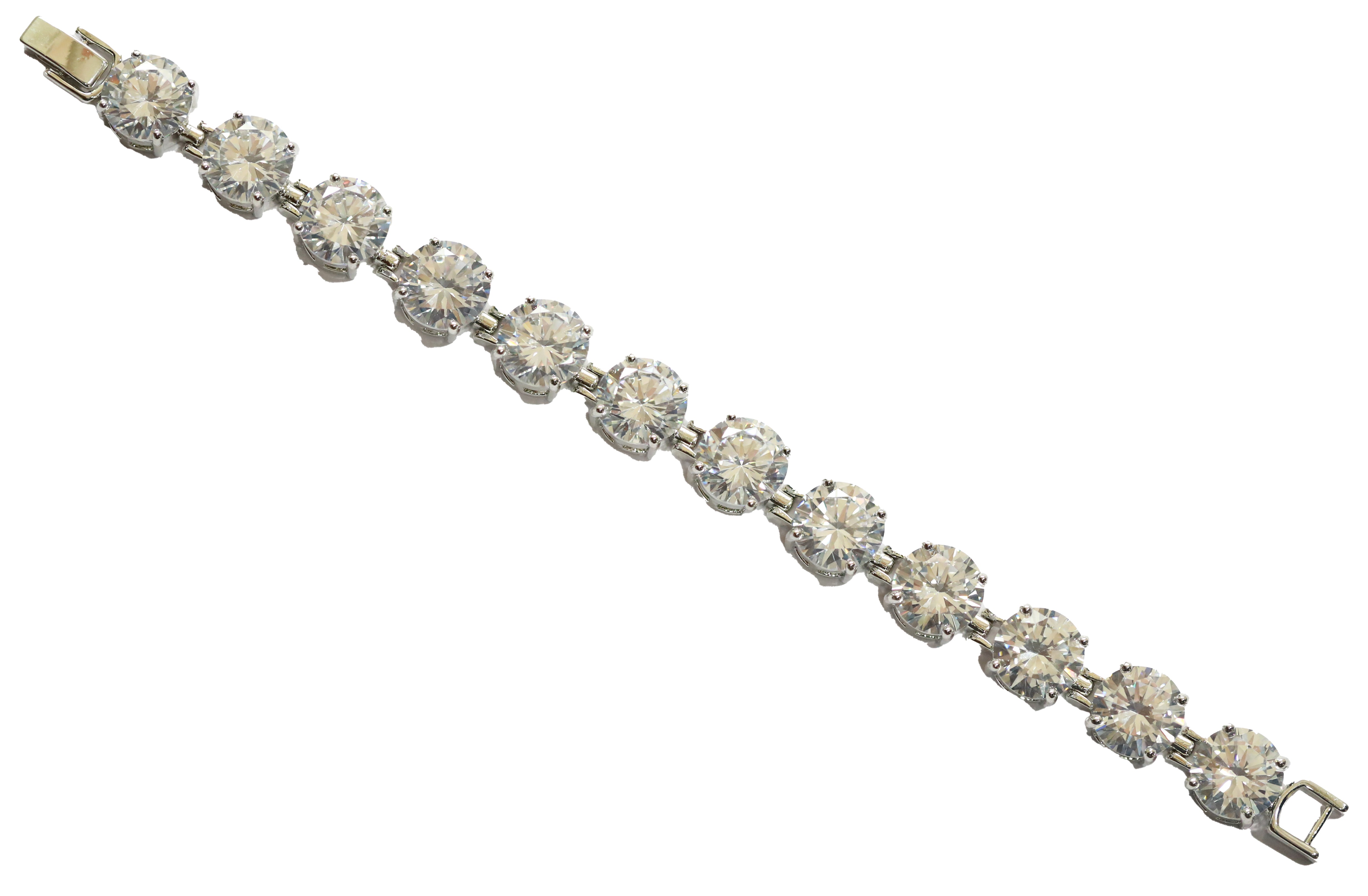 Zircon Round-Cut Line Bracelet 5420