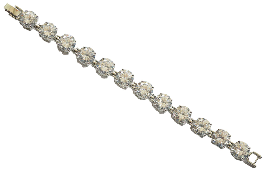 Zircon Round-Cut Line Bracelet 5420