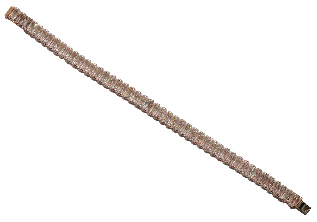 Zircon Minimalist Emerald-Cut Link Bracelet 5662