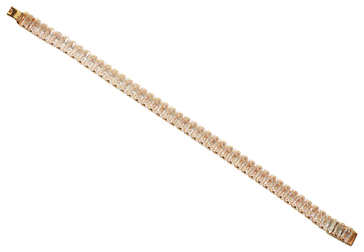 Zircon Minimalist Emerald-Cut Link Bracelet 5662