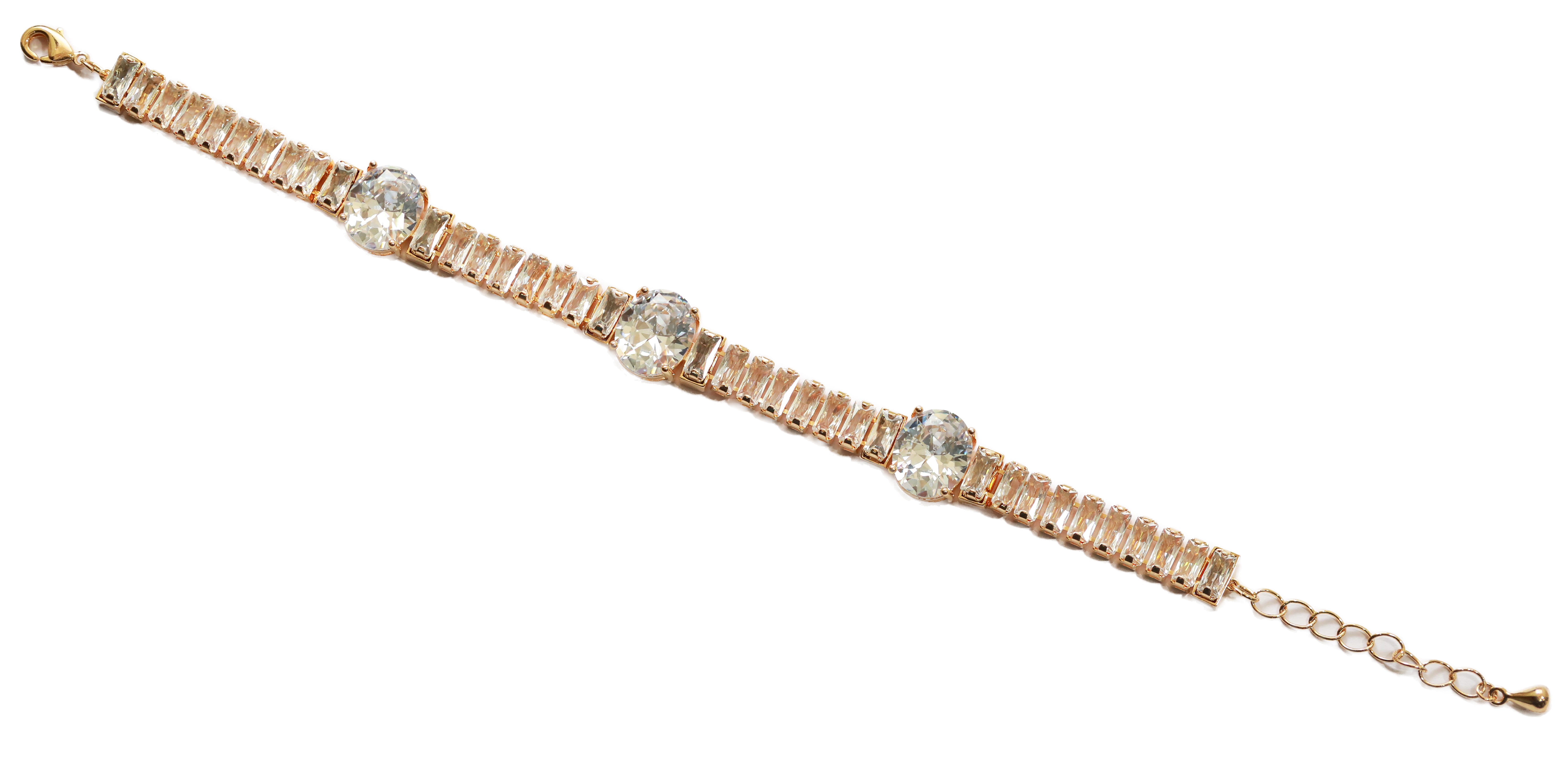 Zircon Mixed-Cut Line Bracelet 5576