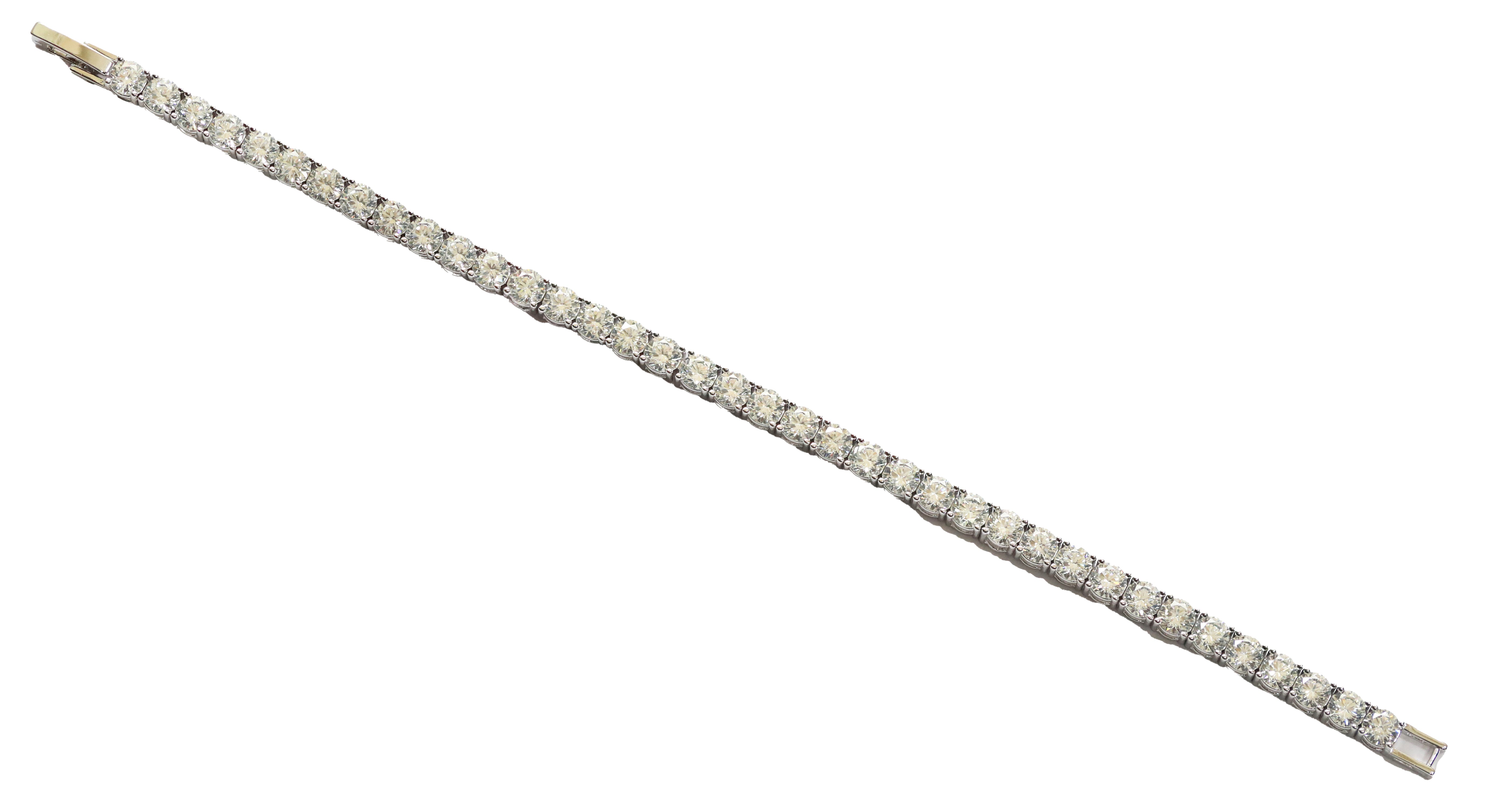 Zircon Round -Cut Link Bracelet 5889